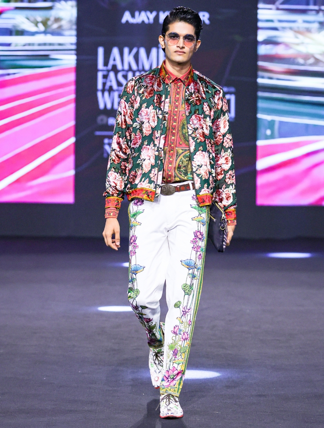 Miguel Side Striper Printed Trousers