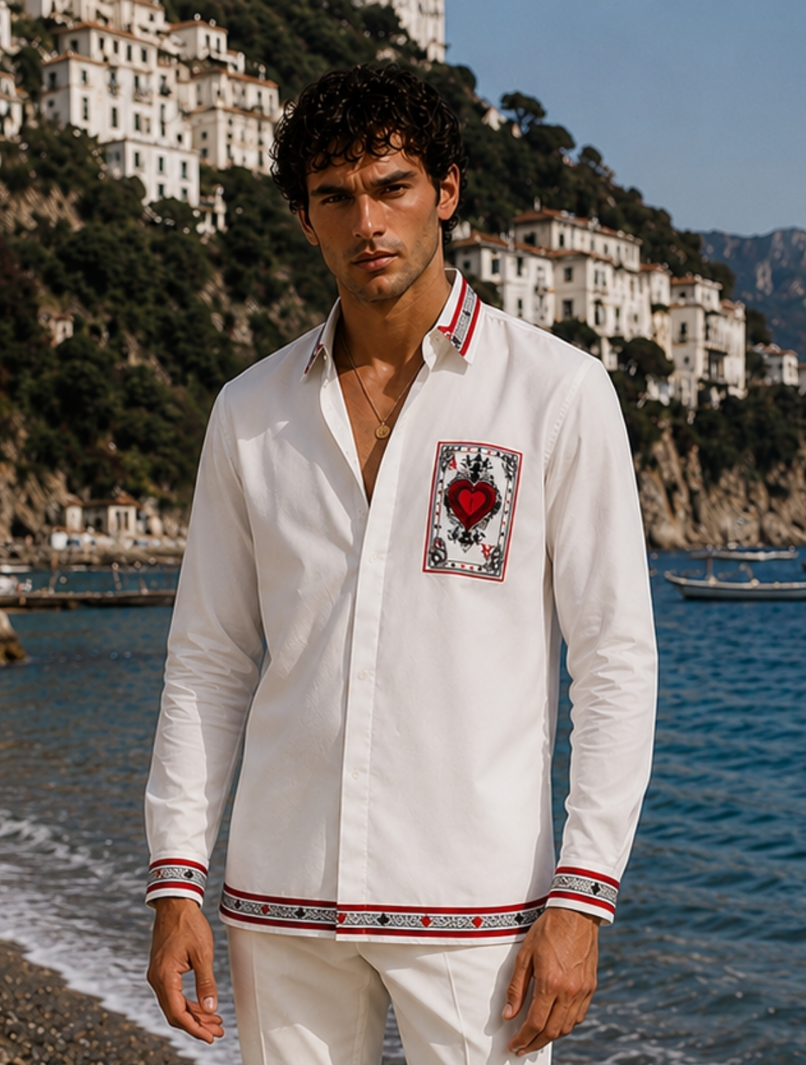 Taash White Printed Shirt