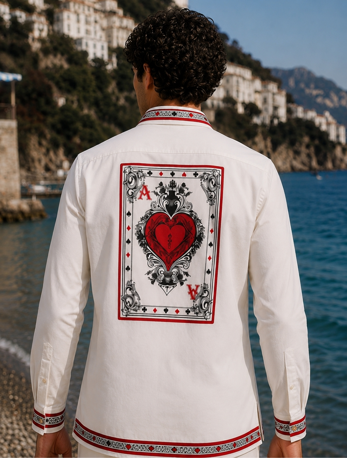 Taash White Printed Shirt