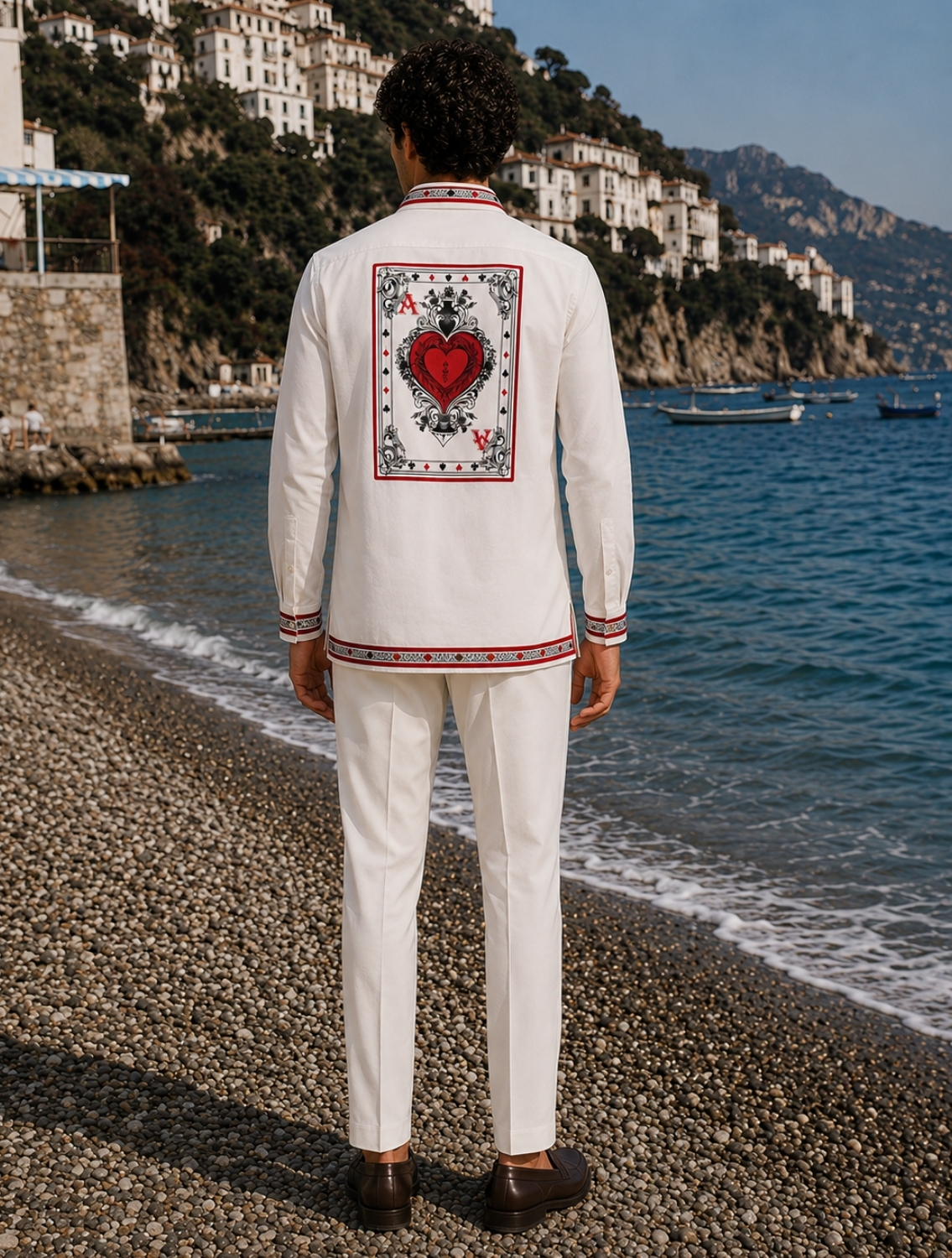 Taash White Printed Shirt