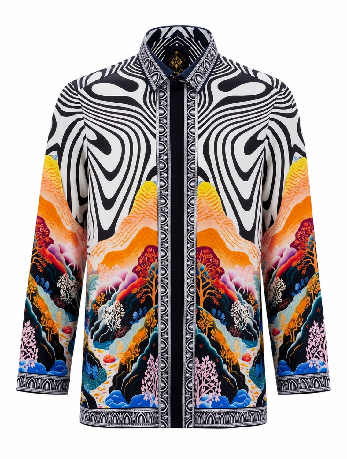 Reiko Symmetrical Printed Shirt