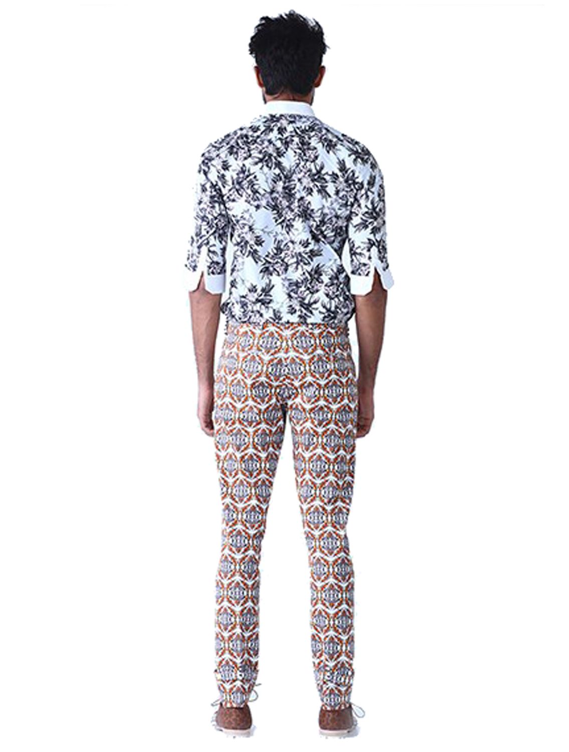 Basch Printed Trousers Full Back