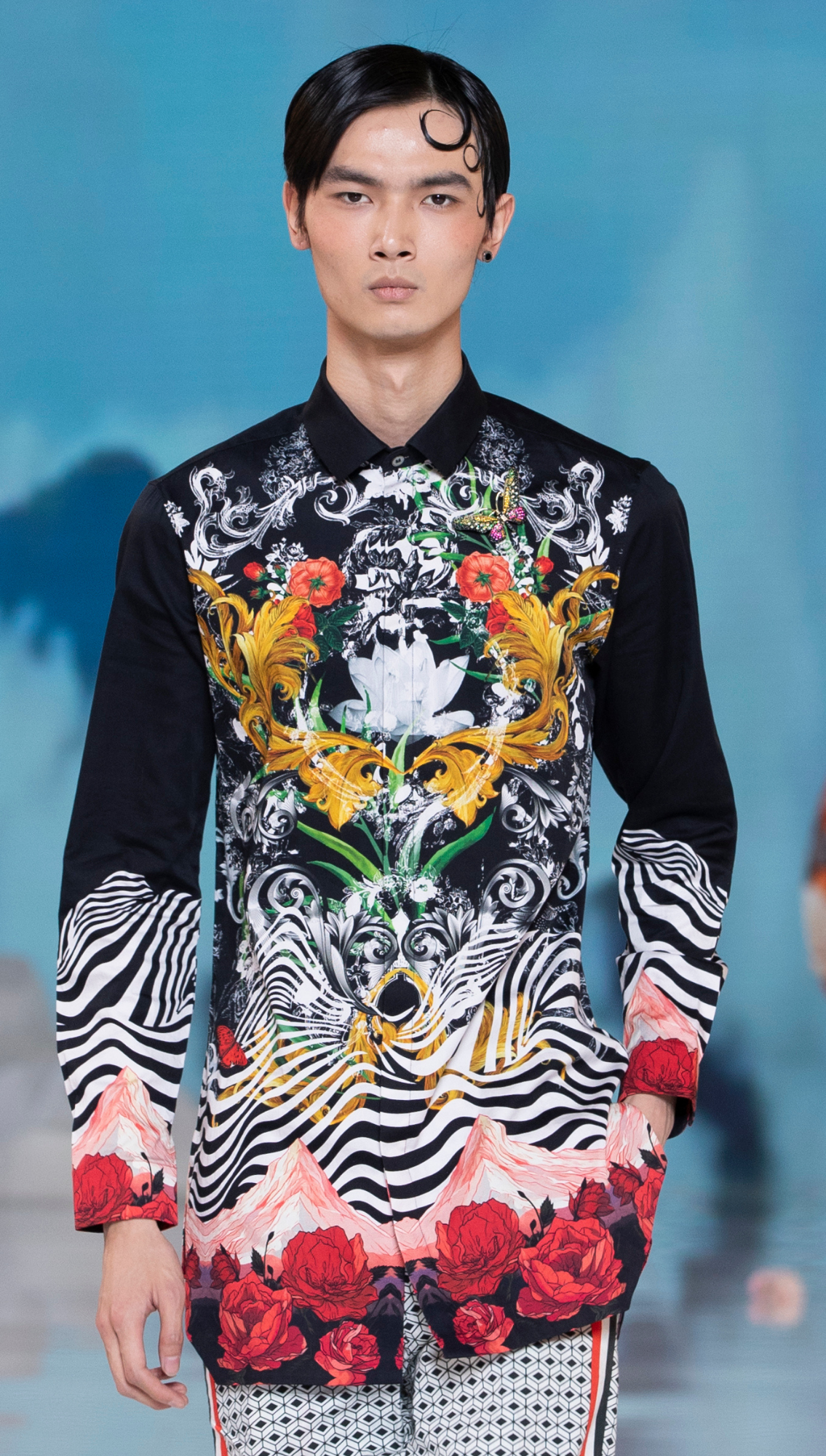 Black Rose Signature Printed Shirt