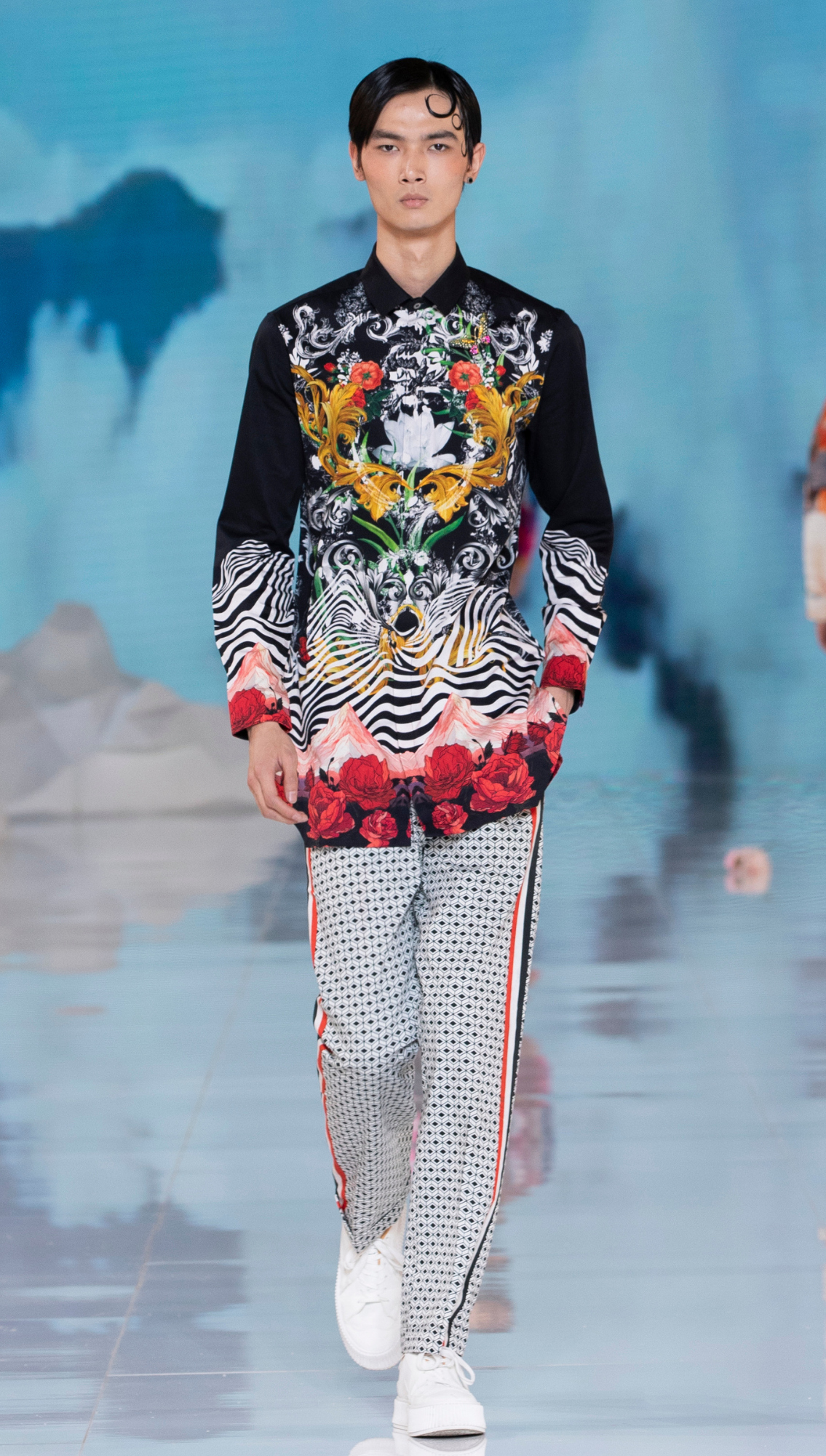 Black Rose Signature Printed Shirt Percival Printed Pants