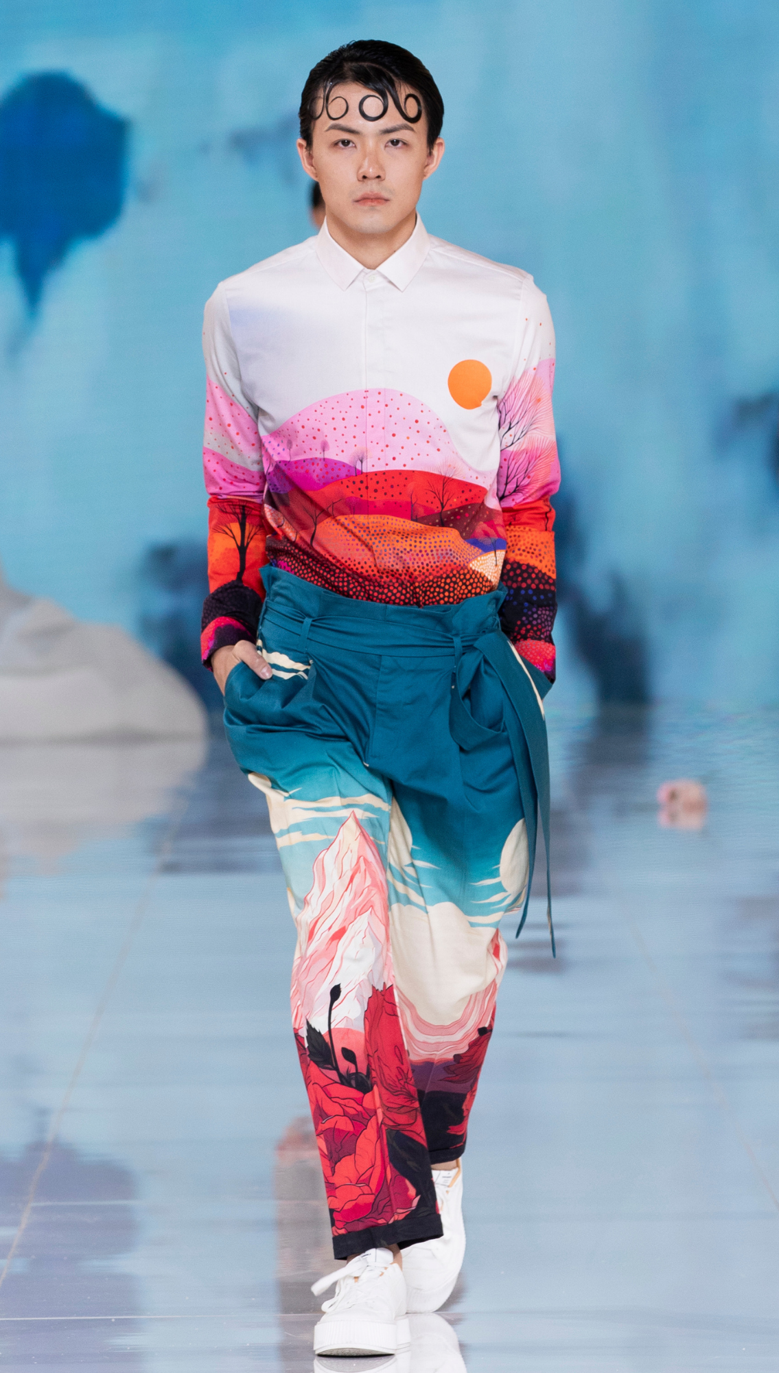 Sunset Point Printed Shirt Valley Printed PantsSunset Point Printed Shirt Valley Printed Pants