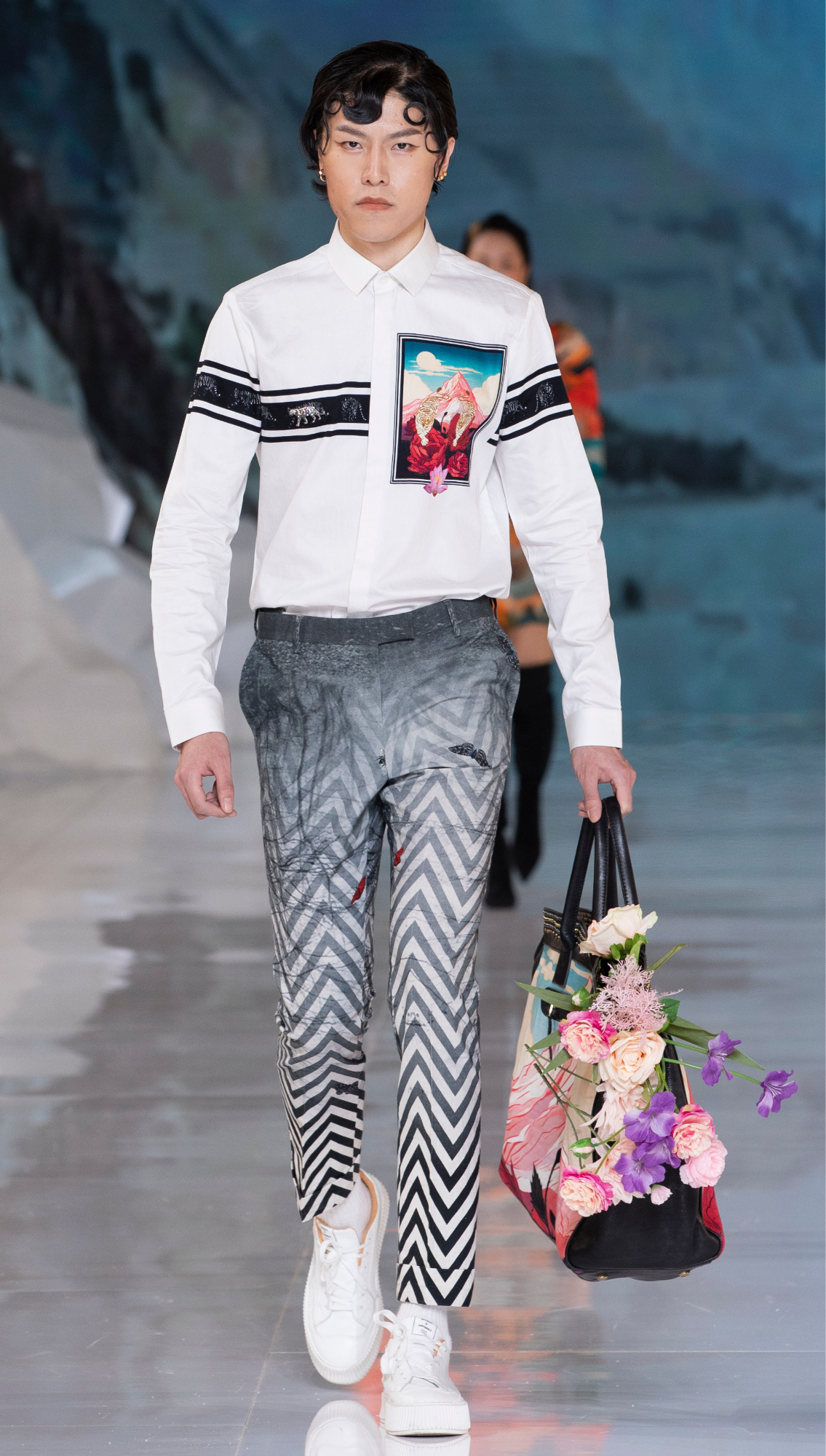 Everest Signature Printed Shirt Zigzag Pants