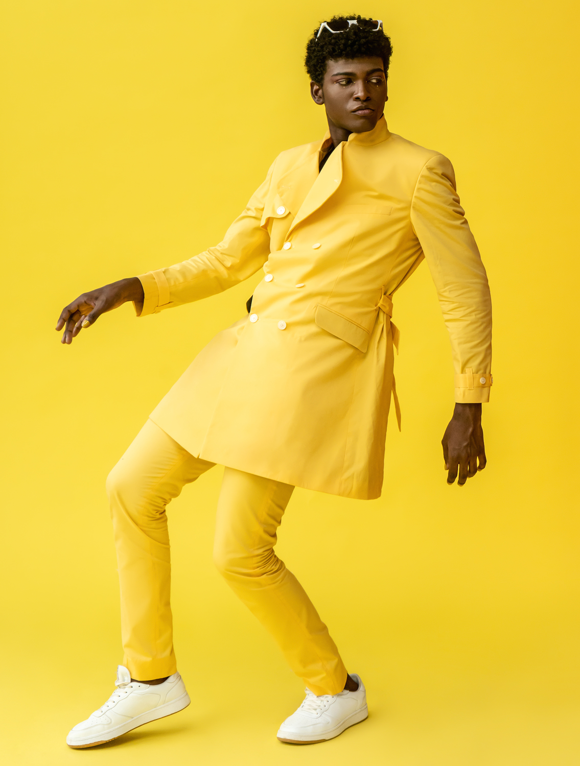 Paradise Yellow Trenchcoat Set