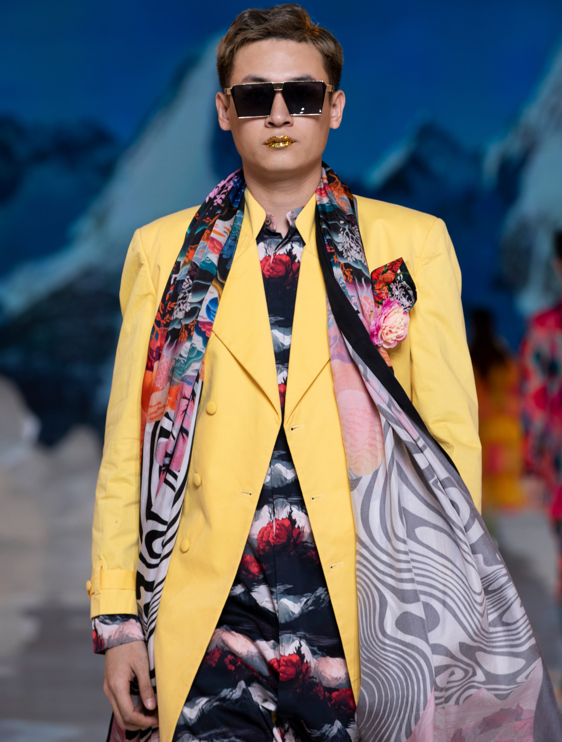 Paradise Yellow Trenchcoat Runway