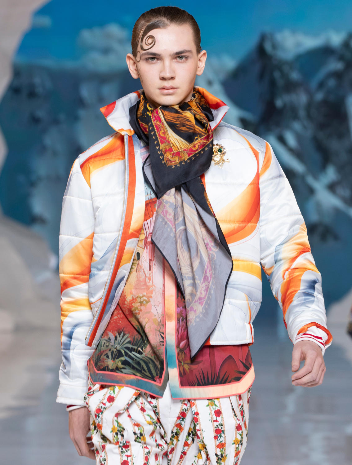 Karakoram Light Down Printed Parka