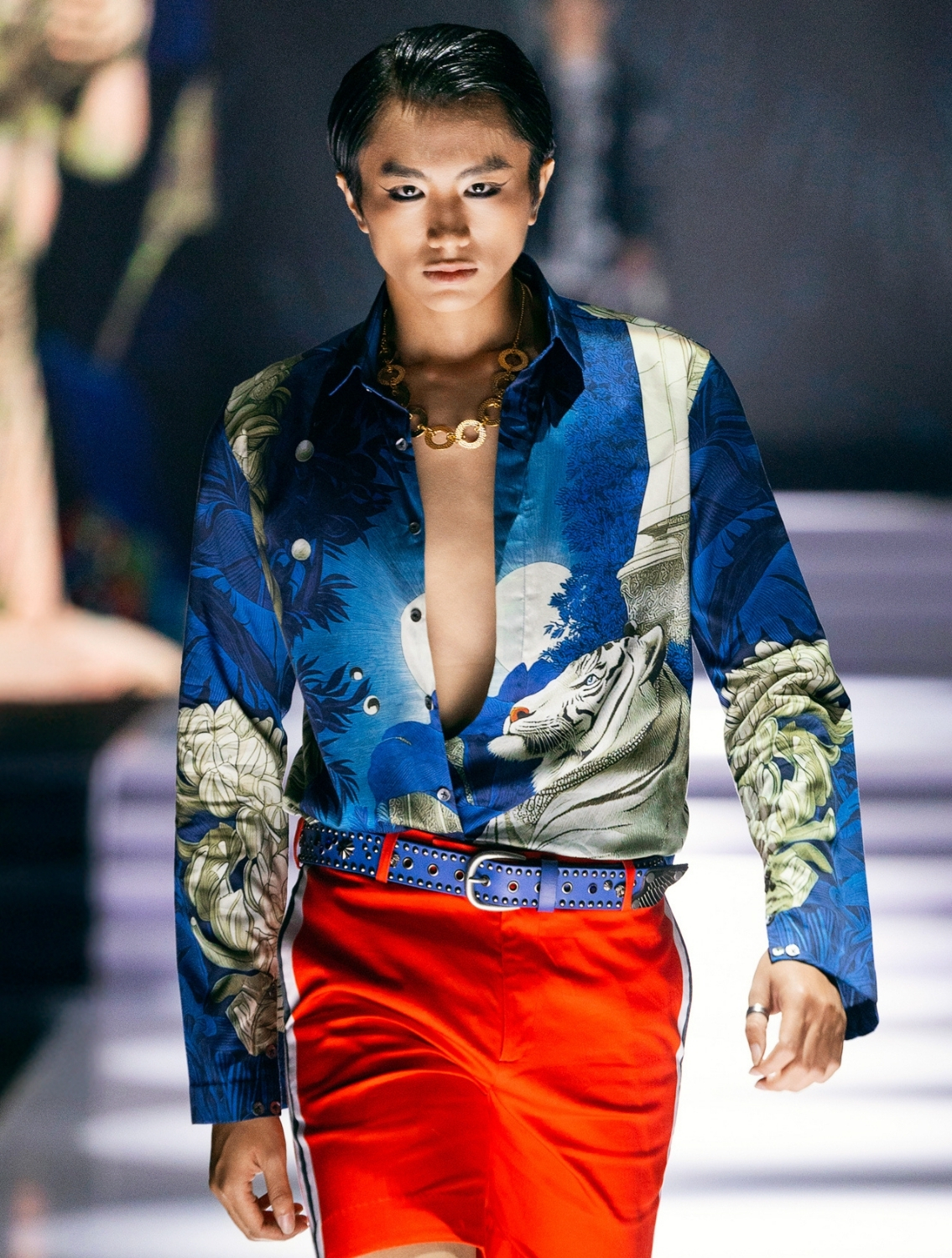 Blue Tiger Signature Printed Shirt