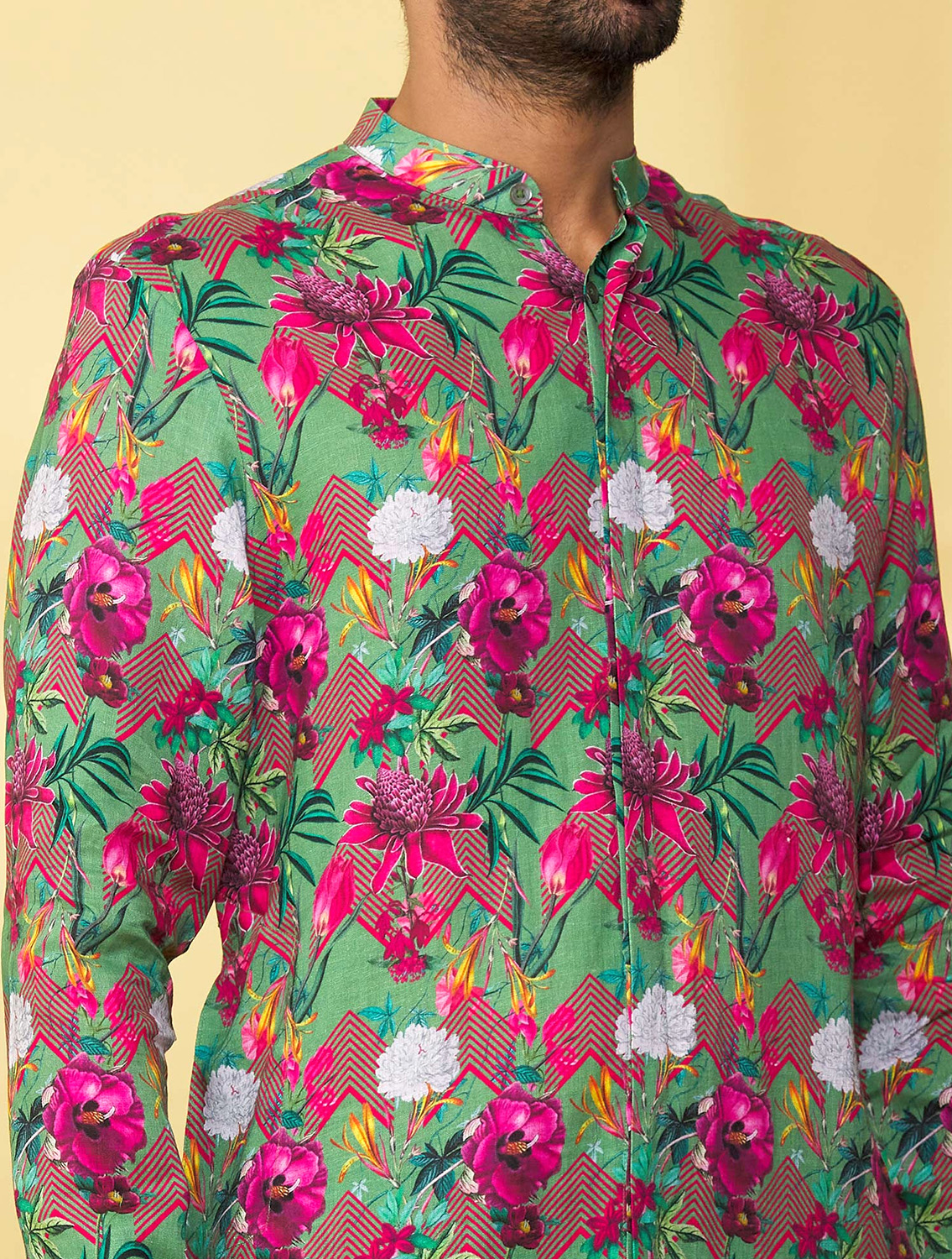 Arya Printed Linen Kurta
