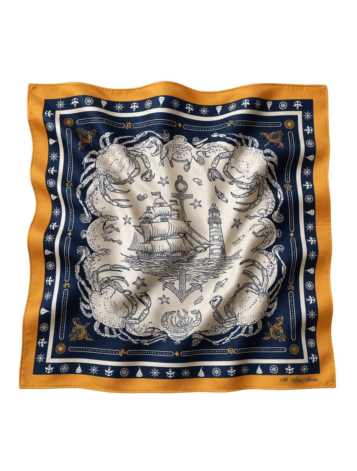 Mariners Crest Pocketsquare by Mr Ajay Kumar