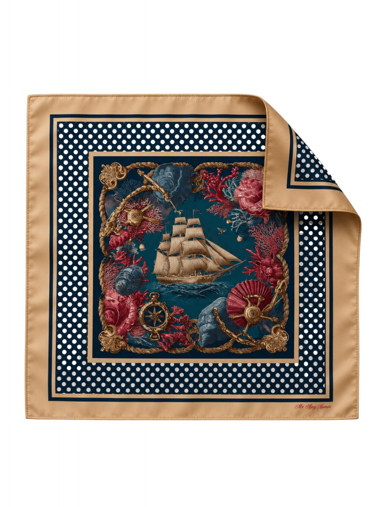 Image of Nautical Odyssey Pocketsquare