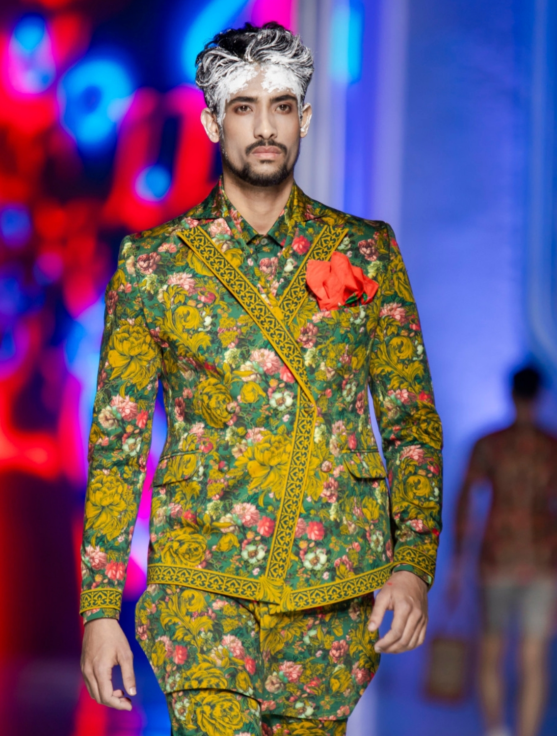 Gale Double Breasted Printed Blazer