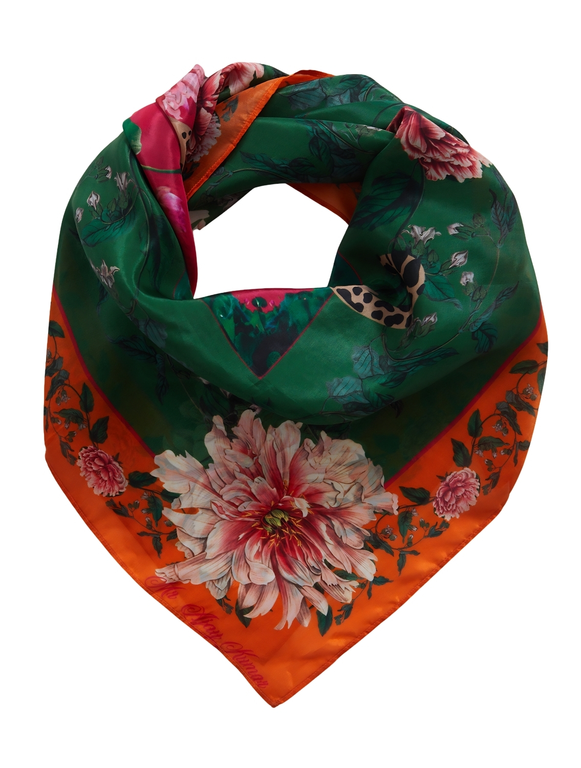 Orange Leopard Scarf