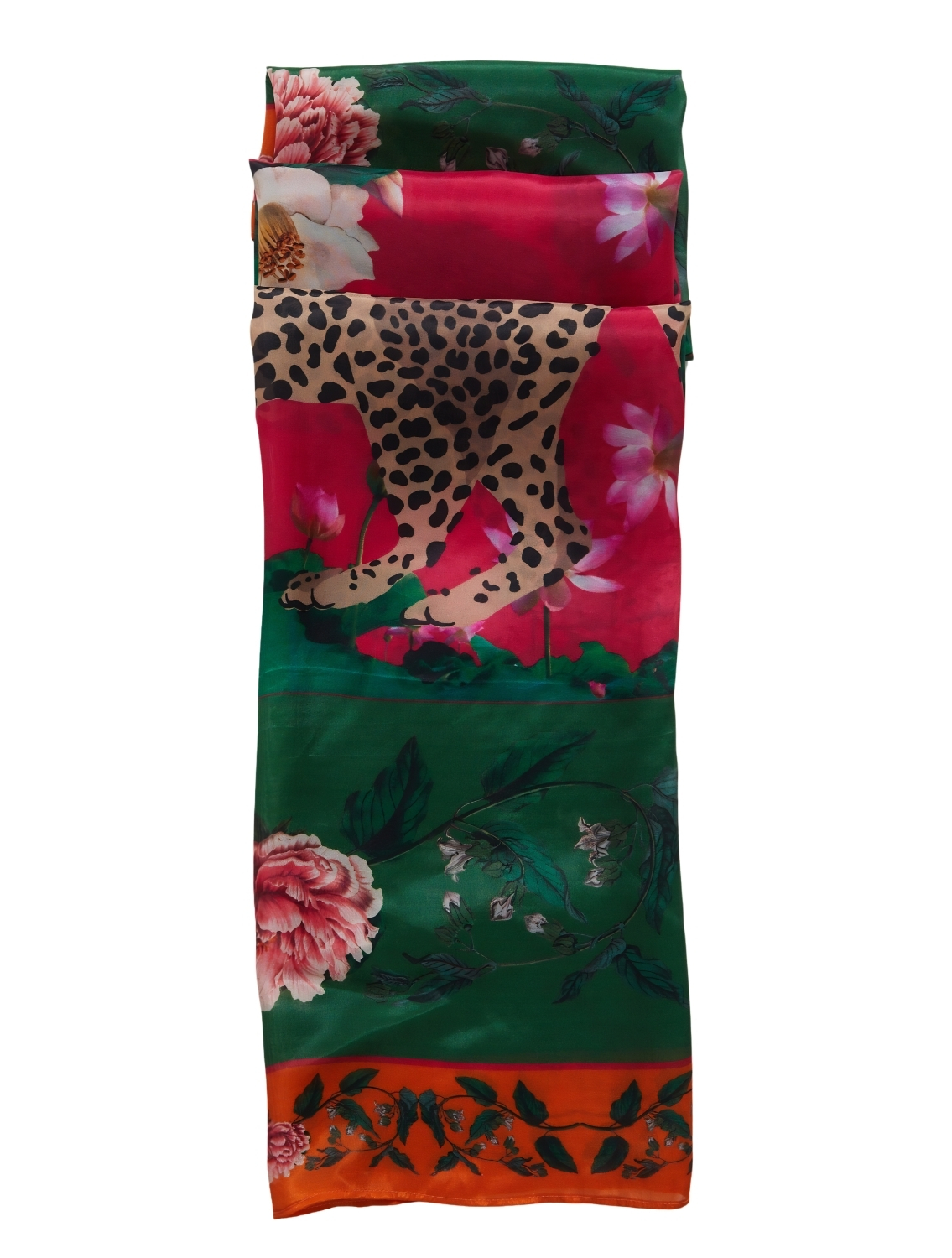 Orange Leopard Scarf