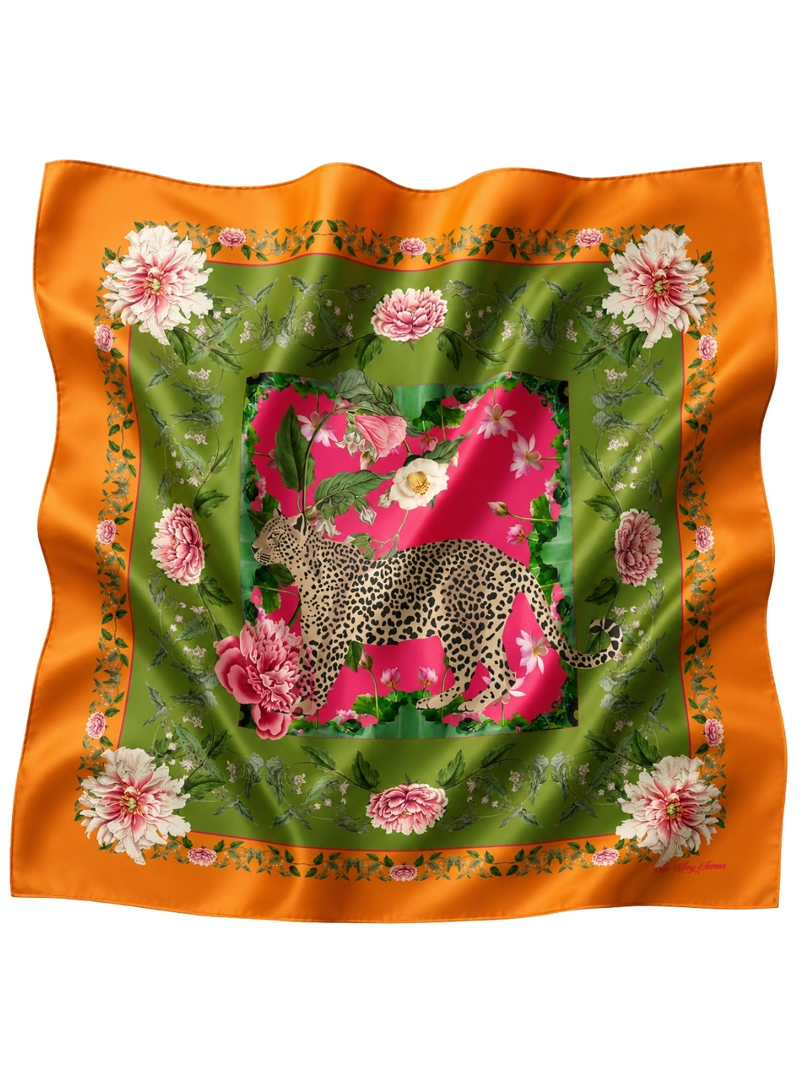 Orange Leopard Scarf