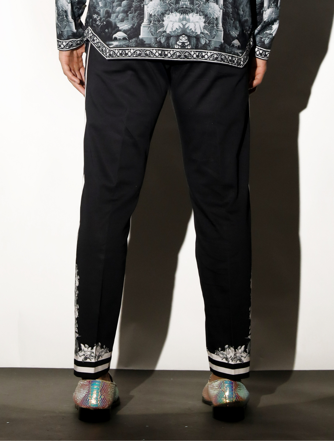 Black Tao Side Striper Trousers