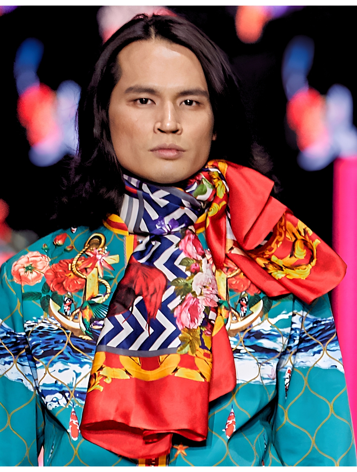 Aquesthetic Red Scarf