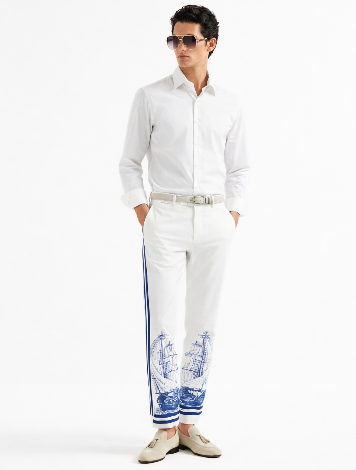 Sailor Engineered Printed Trousers