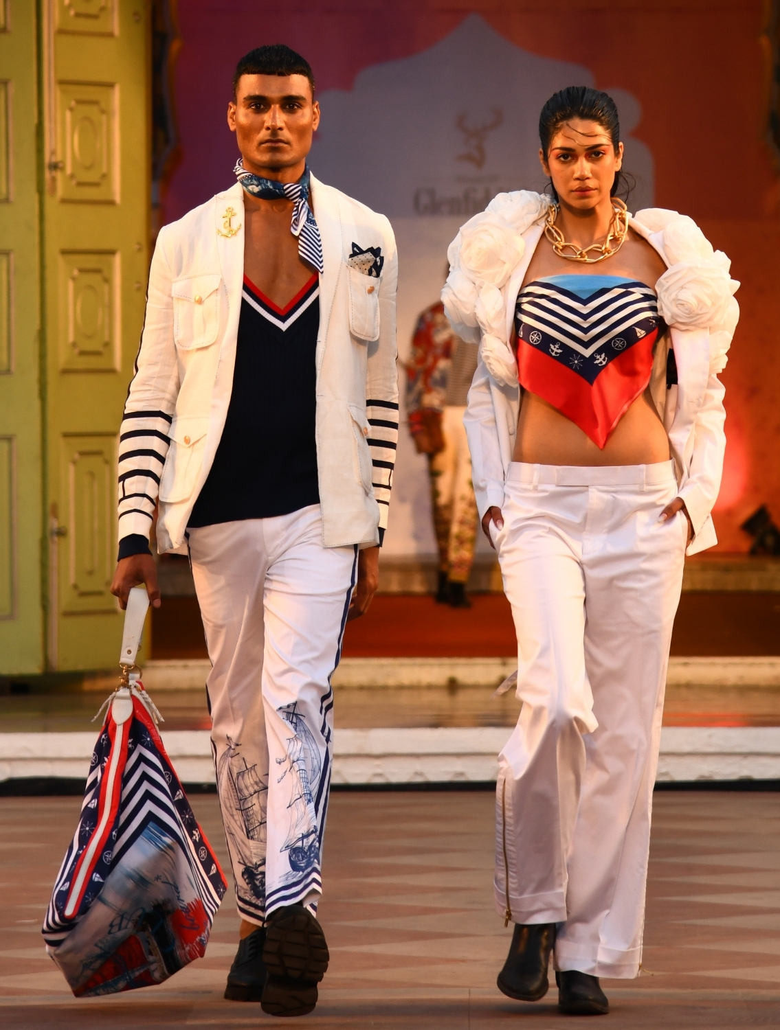 Sailor Engineered Printed Trousers