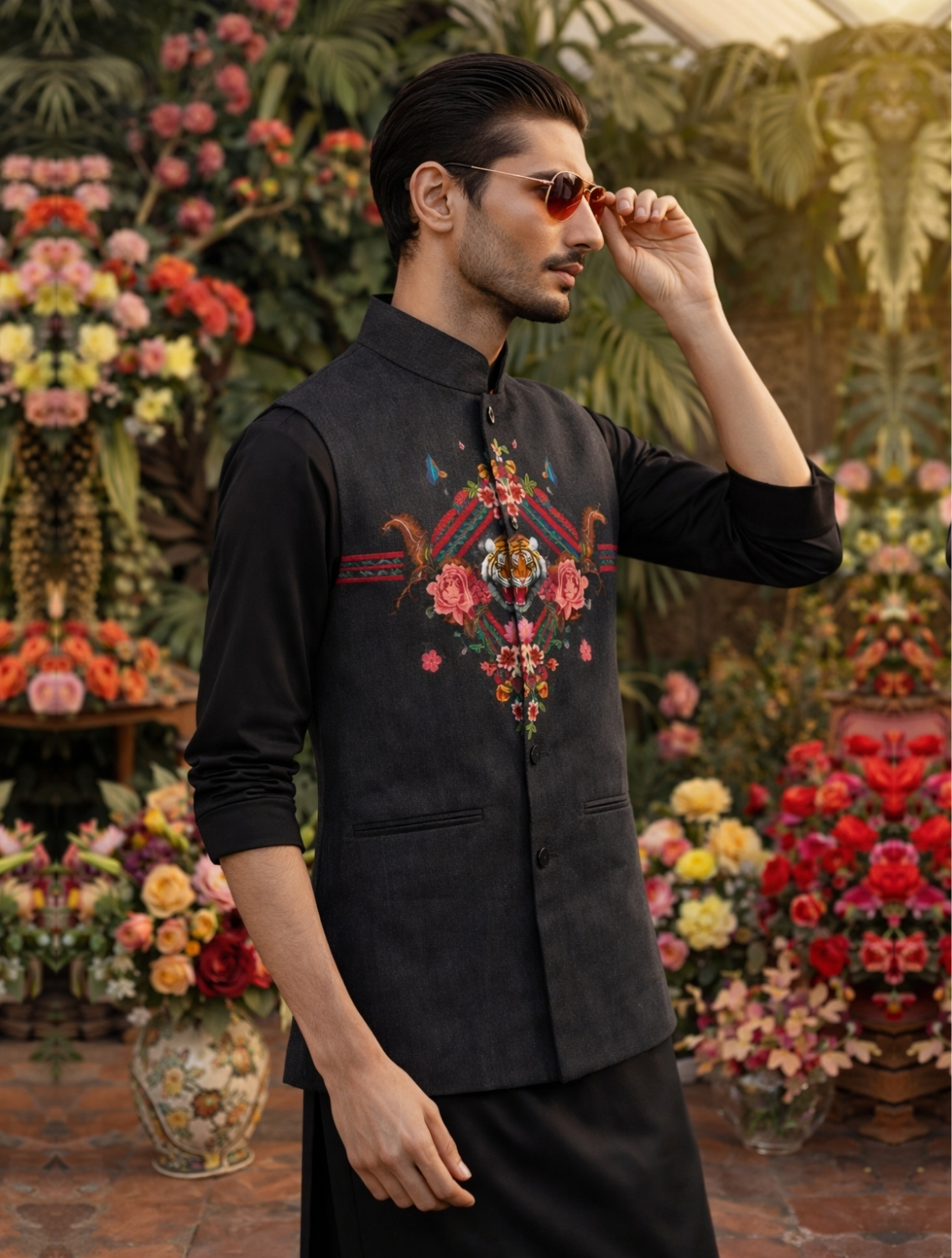 Black Tiger Signature Waistcoat