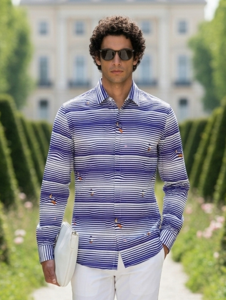 Image of Dashun Striper Printed Shirt