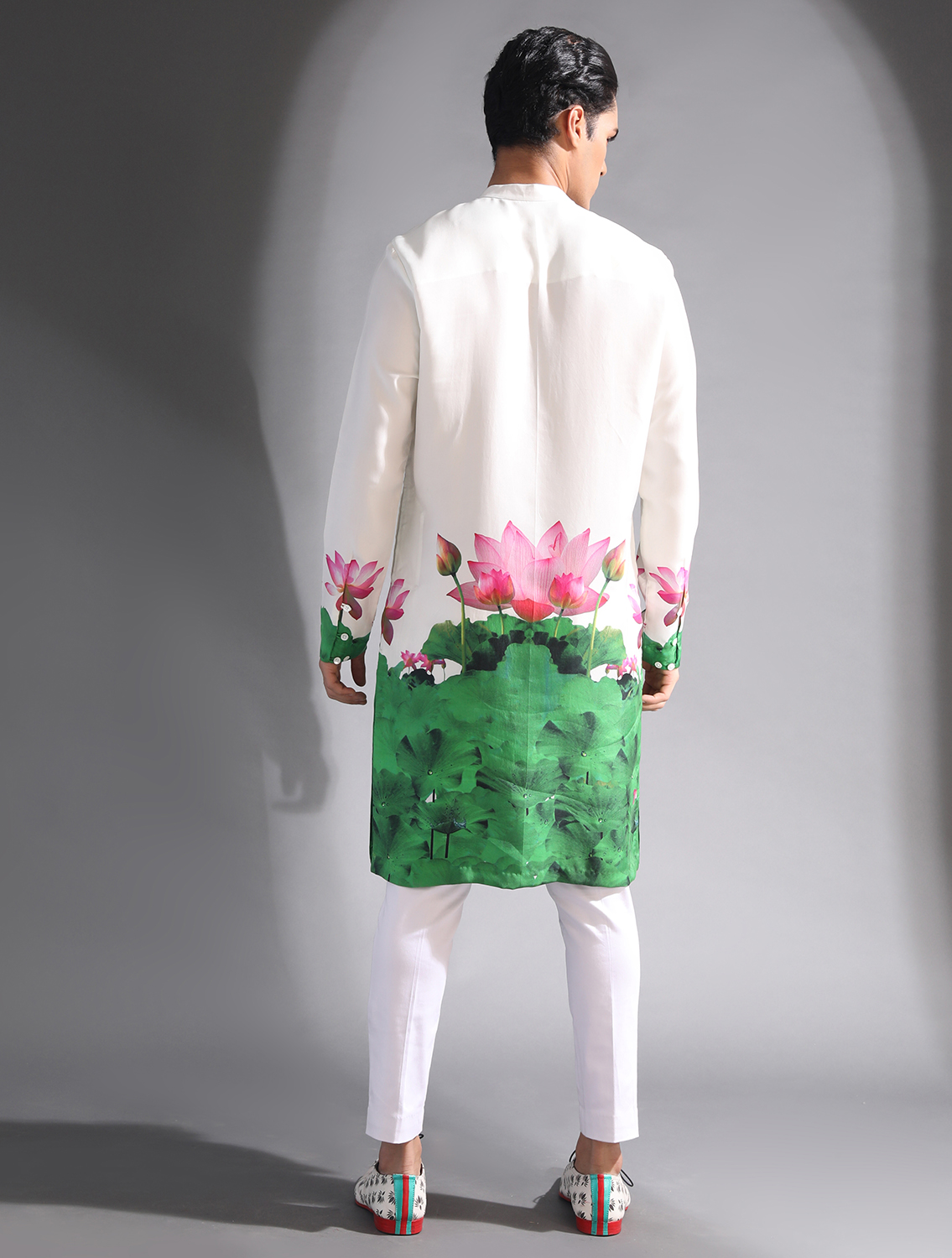 Indian Lotus Silk Kurta Pyjama Set