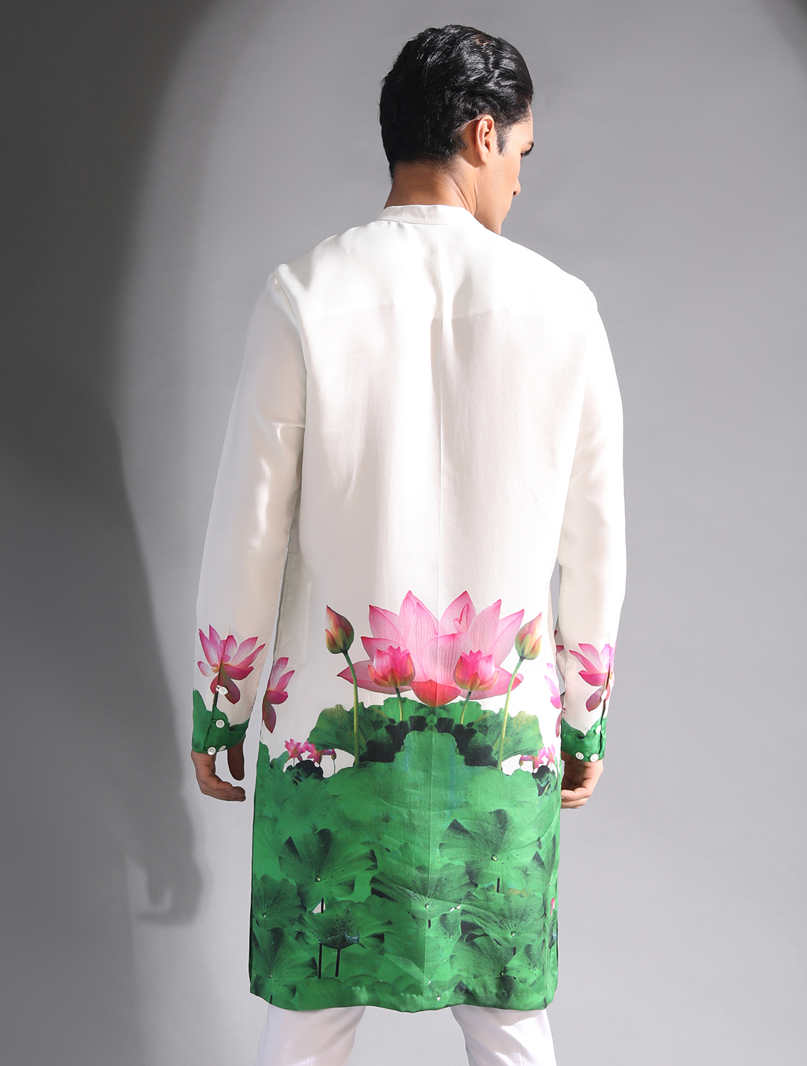 Indian Lotus Silk Kurta Pyjama Set