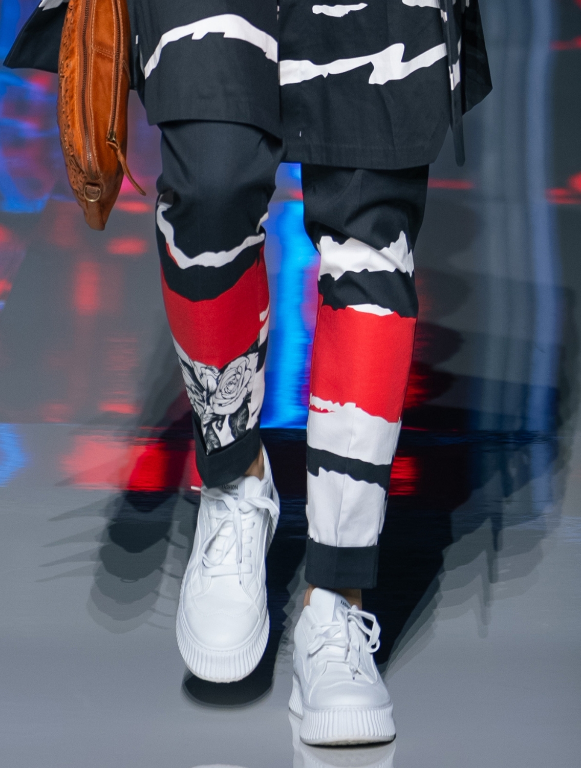 Tecton Black Printed Trousers