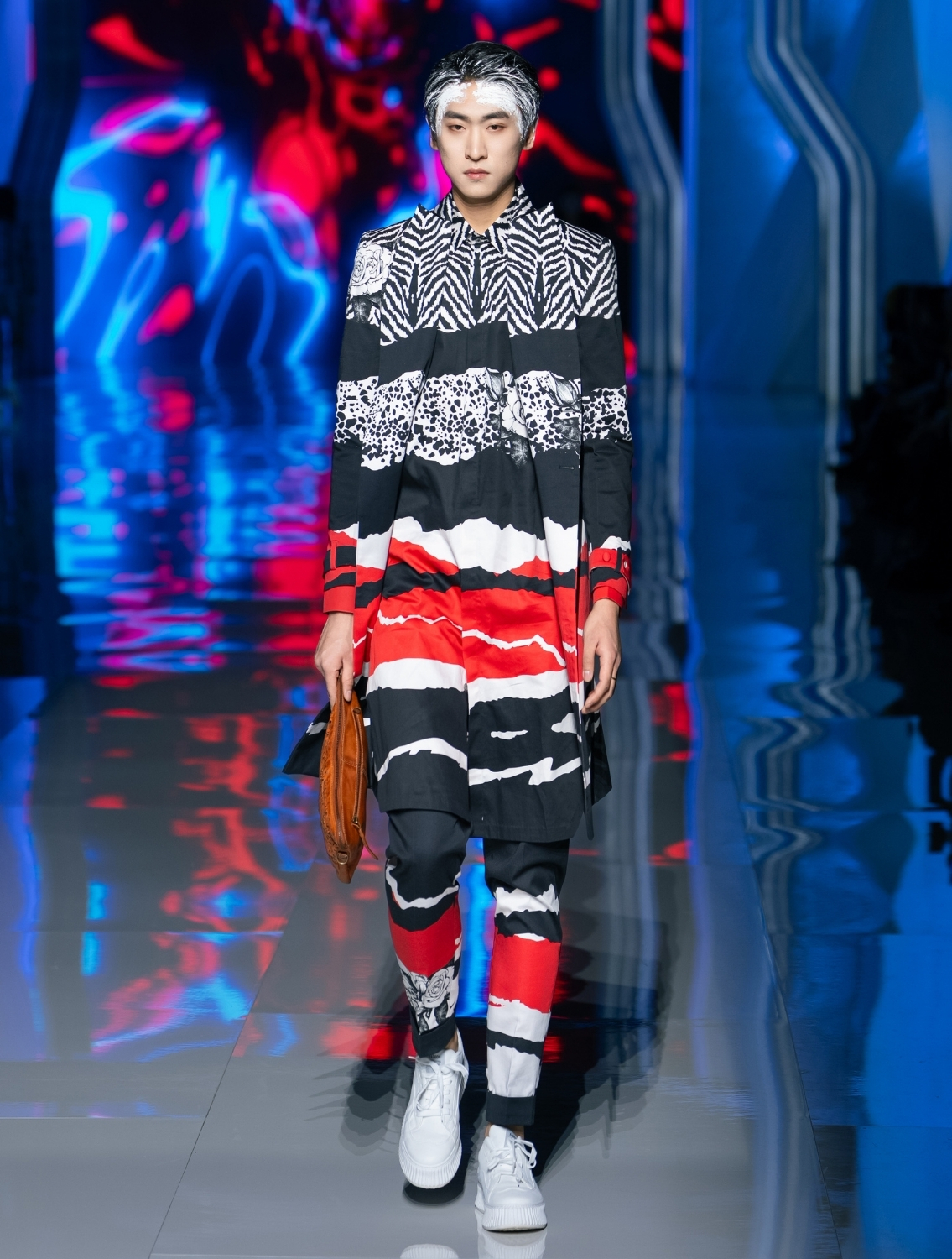 Tecton Black Printed Trousers