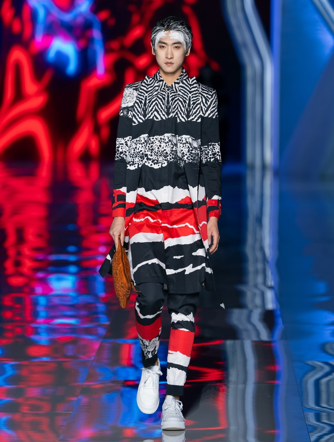 Tecton Black Printed Trousers