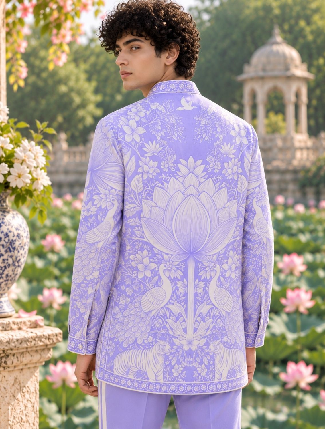 Ruhan Lavendar Printed Shirt