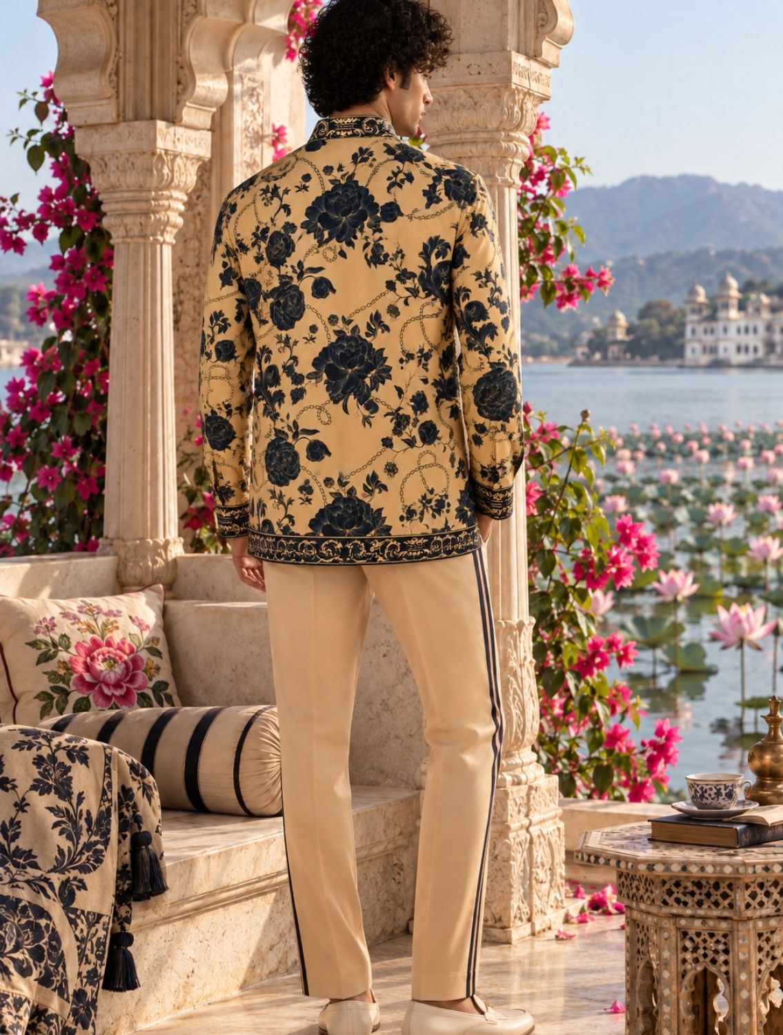 Aakrosh Beige Printed Shirt