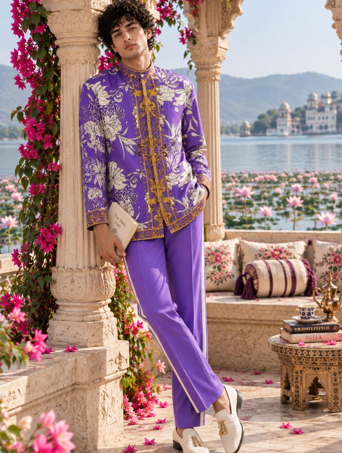 Raas Purple Printed Shirt