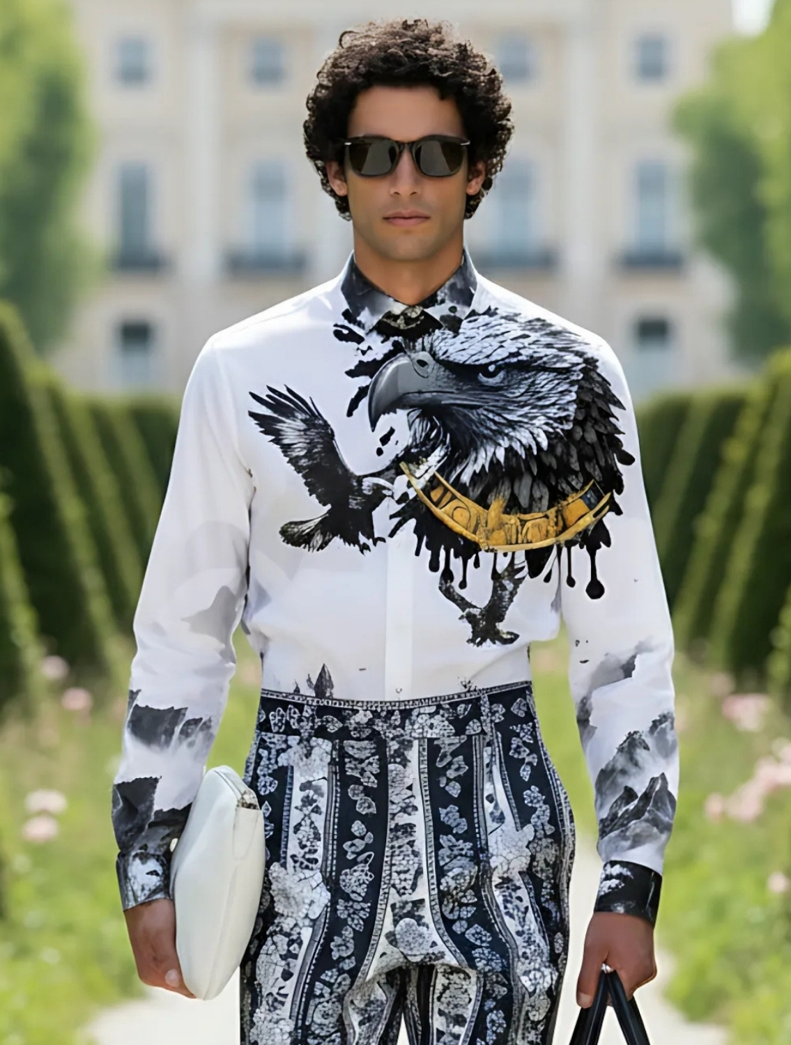 Hawkes White Engineered Printed Shirt