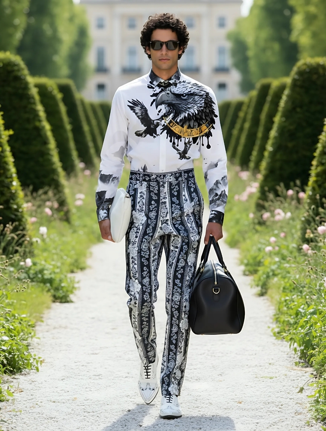 Hawkes White Engineered Printed Shirt