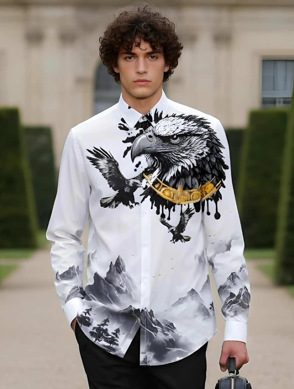 Hawkes White Engineered Printed Shirt