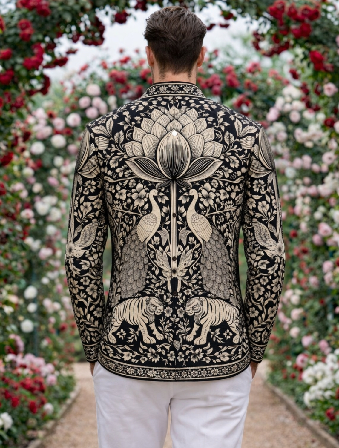 Phlick Black Engineered Printed Shirt