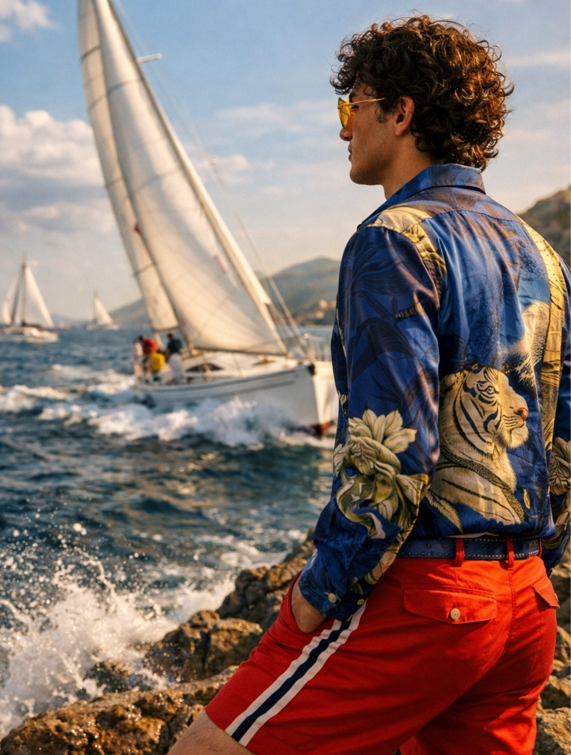 Blue Tiger Signature Printed Shirt