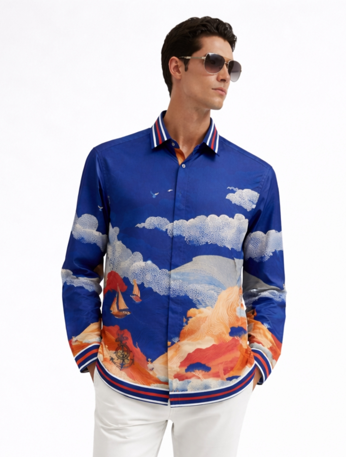 Poseidon Printed Resort Shirt