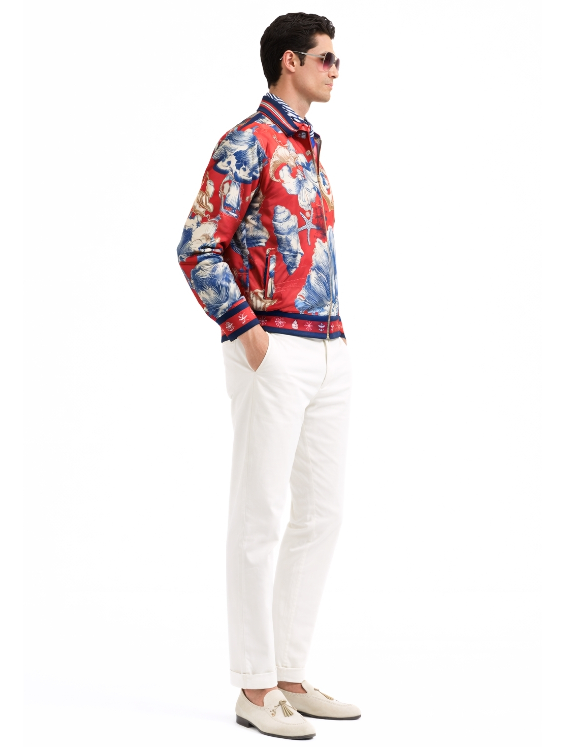 Oceanic Printed Bomber Jacket
