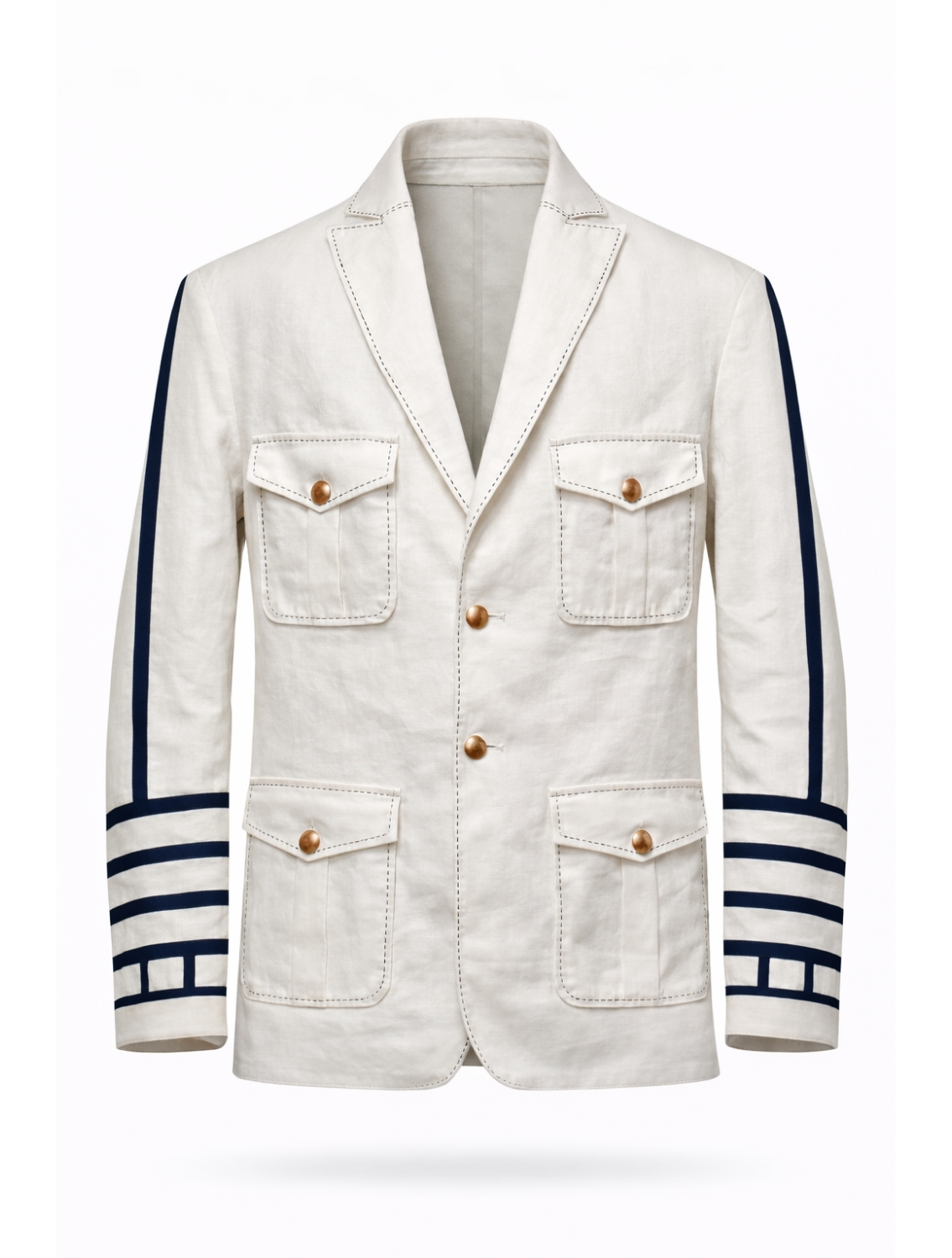 Nautical White Linen Hunter Jacket