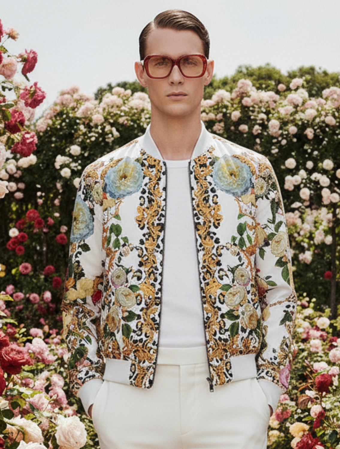 Jeffery Engineered Printed Bomber Jacket