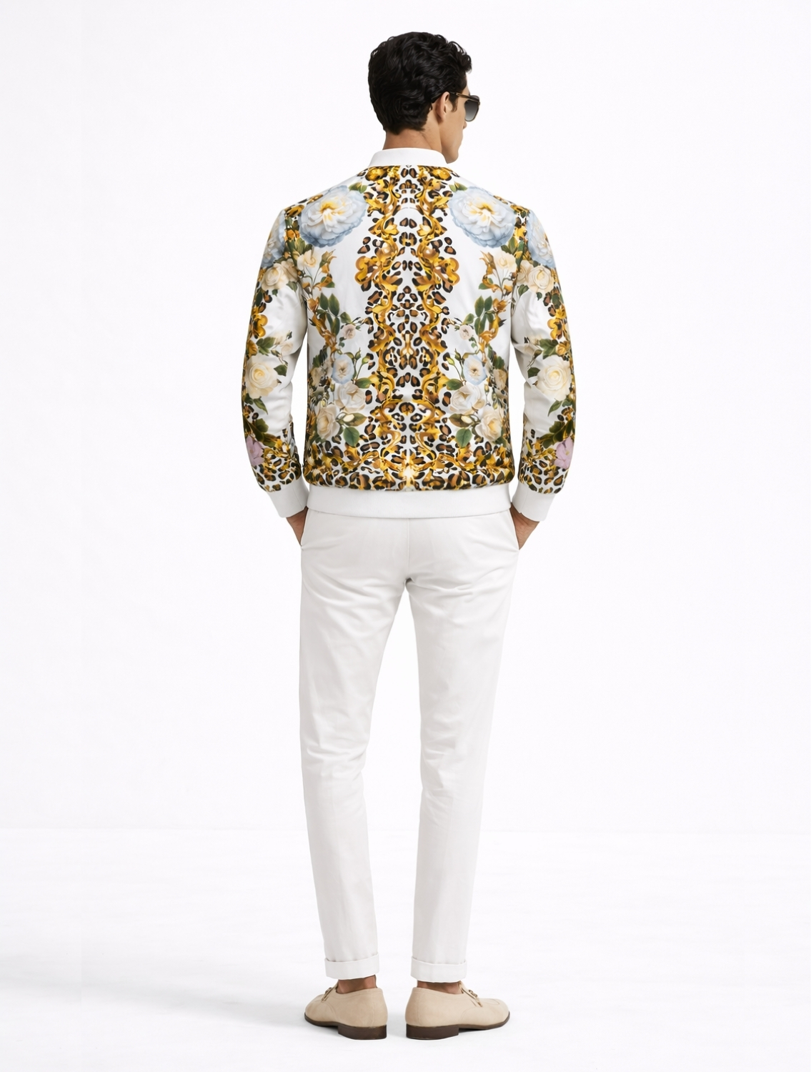 Jeffery Engineered Printed Bomber Jacket