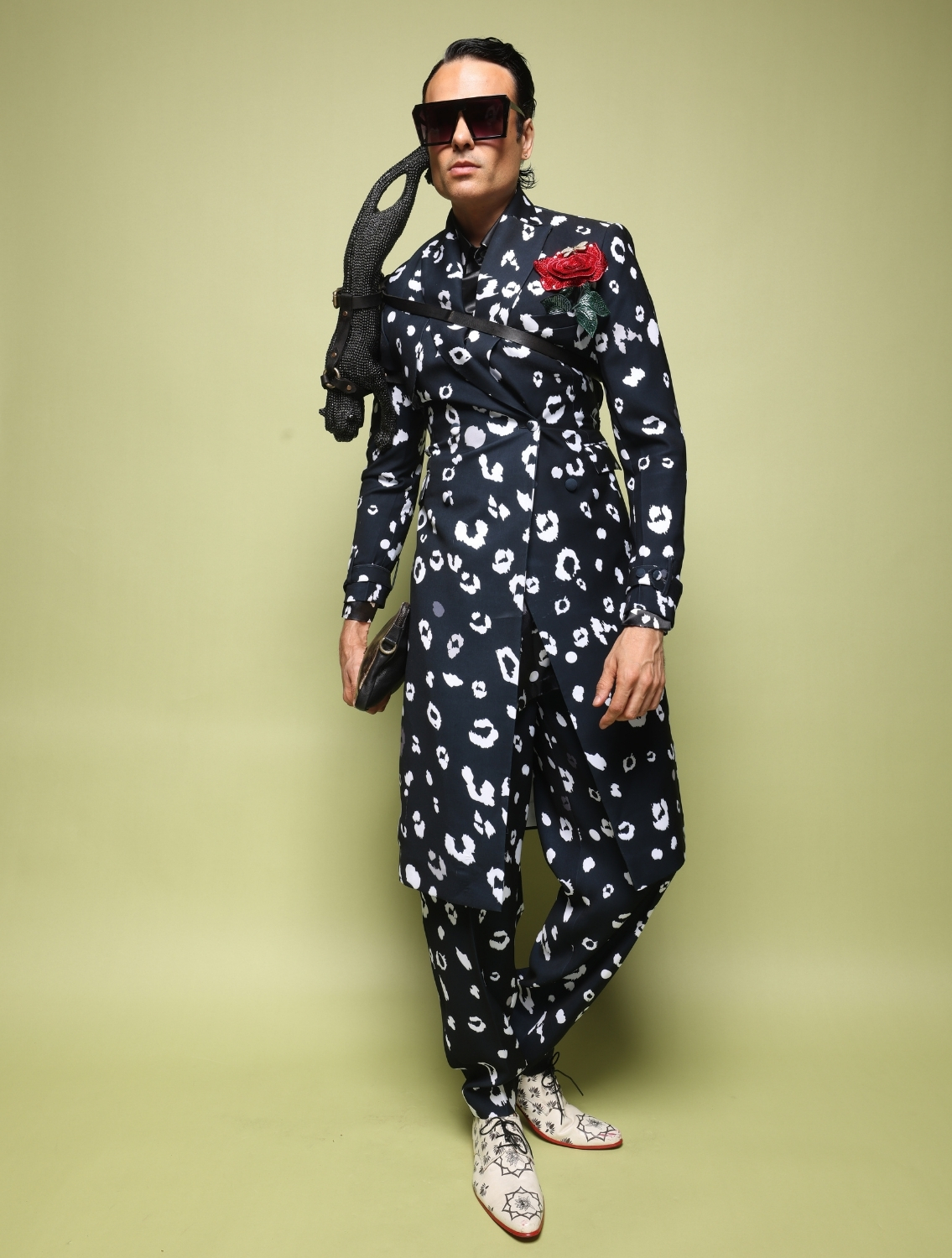 Jubatus Jubatus Cheetah Printed Trenchcoat Printed Trenchcoat Set