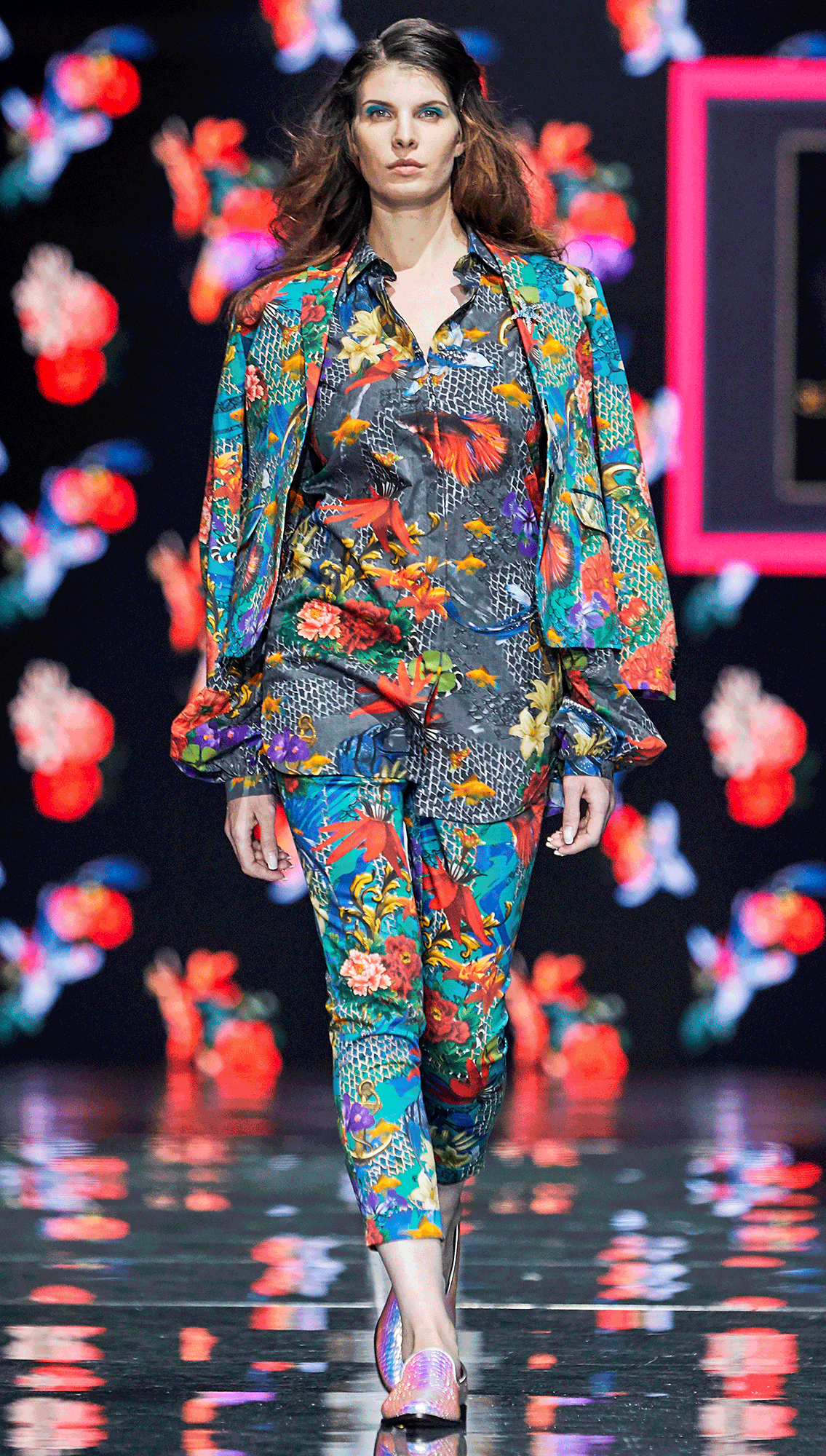 Celeste Blazer Athena Shirt and Bali Printed Trousers
