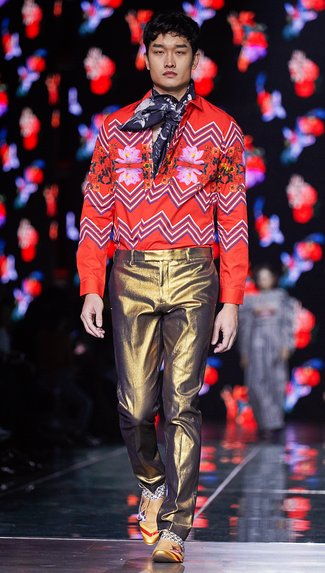 Nicholas Signature Shirt and Golden Trousers