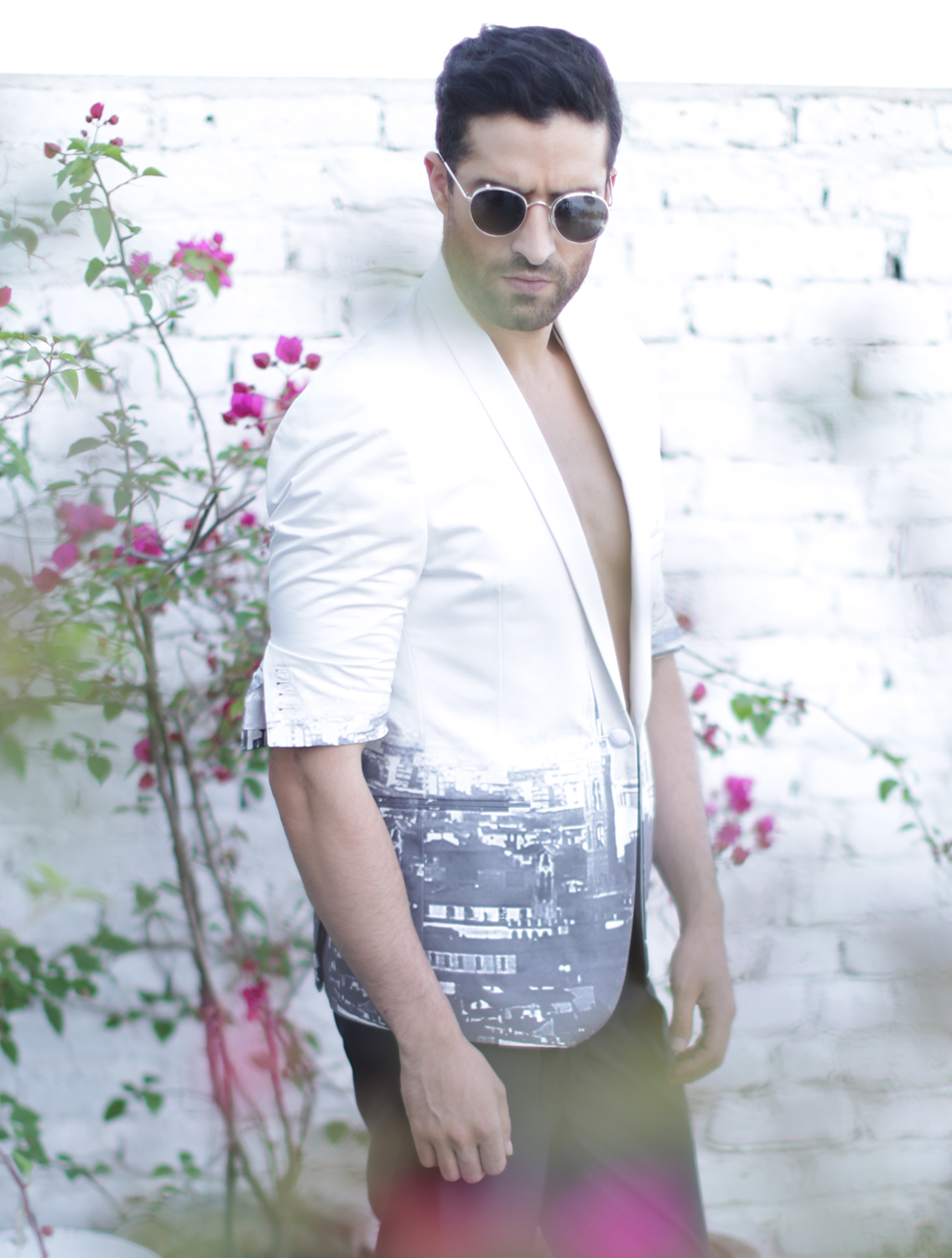 Florence Satin Printed Blazer