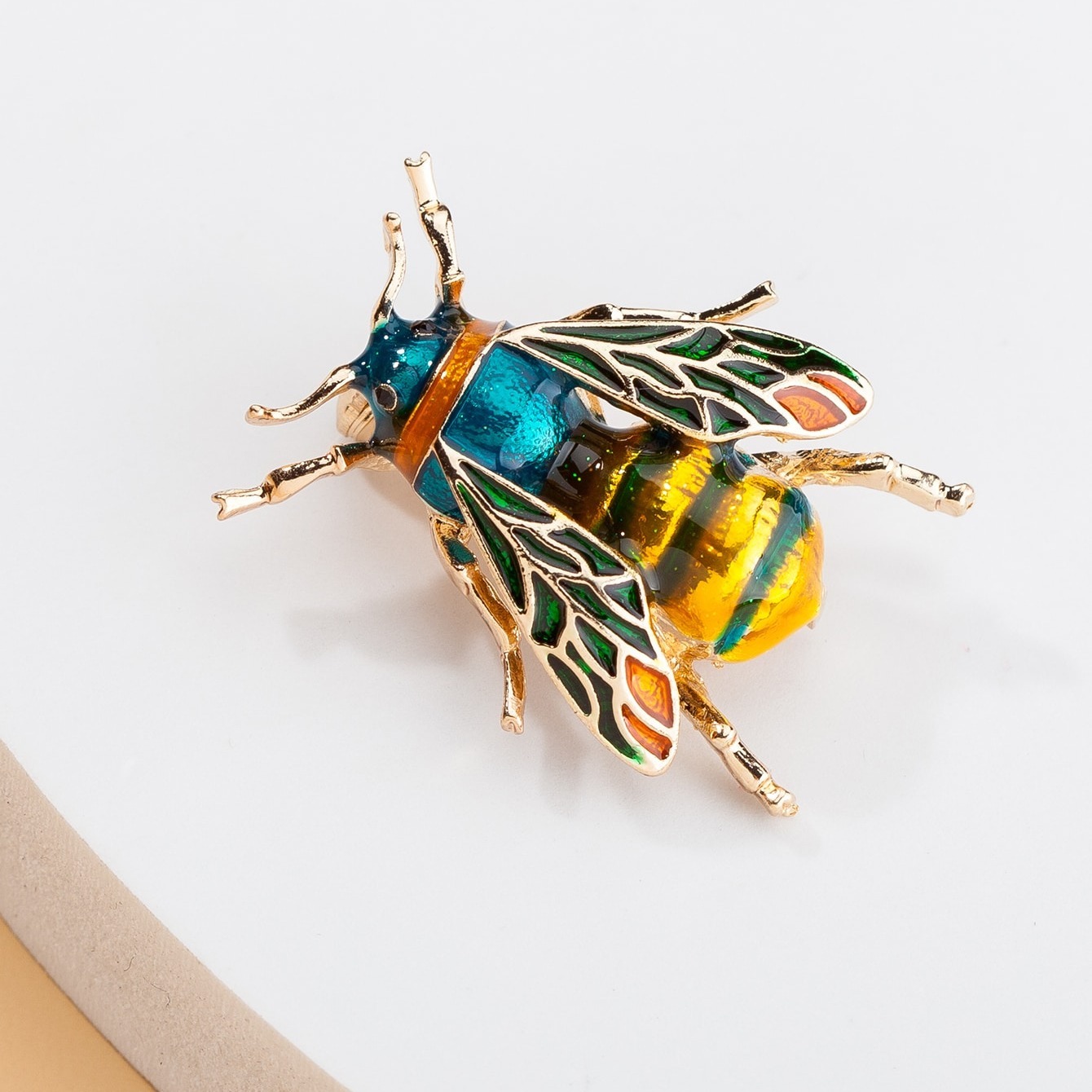 Blue Bumblebee Brooch